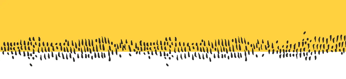 Kleurrijke illustratie van een vrolijke geel, met zwarte regen druppels, gebruikt als achtergrond voor Kindercentrum de Ark.